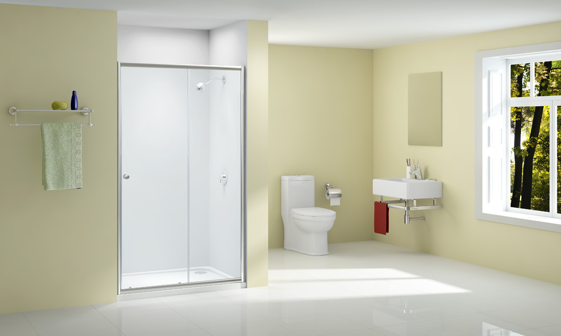 Торцевая панель для монтажа с дверью A1207E0 Merlyn Ionic Хромированный  - Вид №1