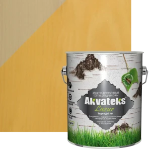 Антисептик АКВАТЕКС для защиты древесины с эффектом полуглянца, цвет Сосна 2,7 л 87273263