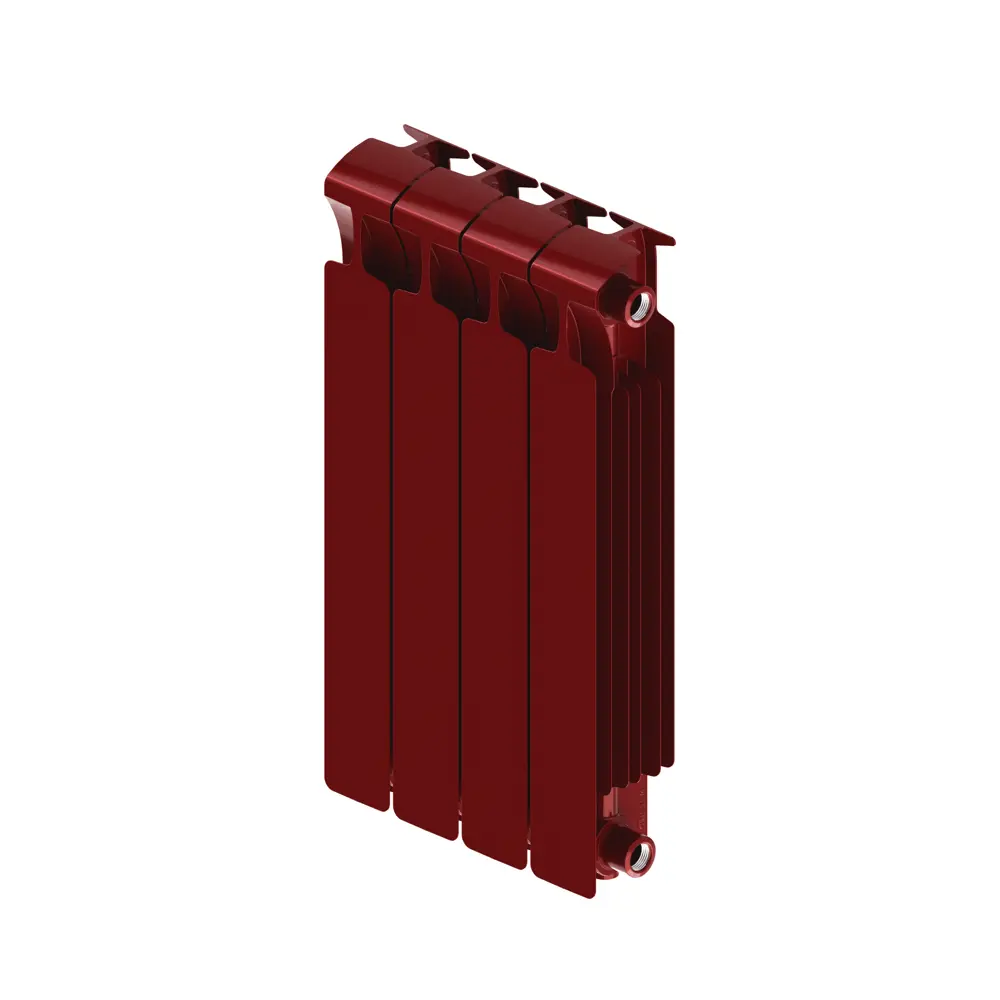 Радиатор секционный Rifar Monolit M50004RAL3011 500/100 4 секции боковое подключение биметалл бордо 82560848 STLM-2185312 - Вид №1