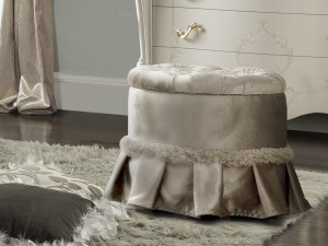 Ткань круглый контейнер пуф