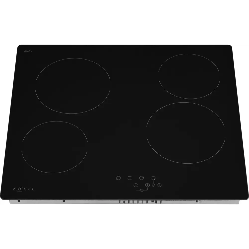 Стеклокерамическая варочная панель Zugel ZEH610B 29x5.2x52 см 4 конфорки цвет черный STLM-2077684 - Вид №1