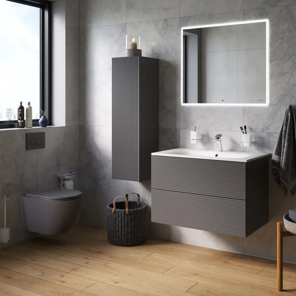 Пенал для ванной AM.PM Struktura в стиле графит 86811739 STLM-0071825 - Вид №9