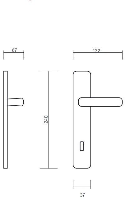 Pasini Ручка из латуни на пластине с накладкой Lucy 2800 - Вид №1