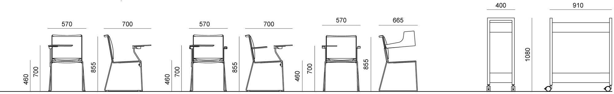 Diemmebi Стул для конференций с откидной крышкой S’mesh sun-id-1490872 - Вид №3