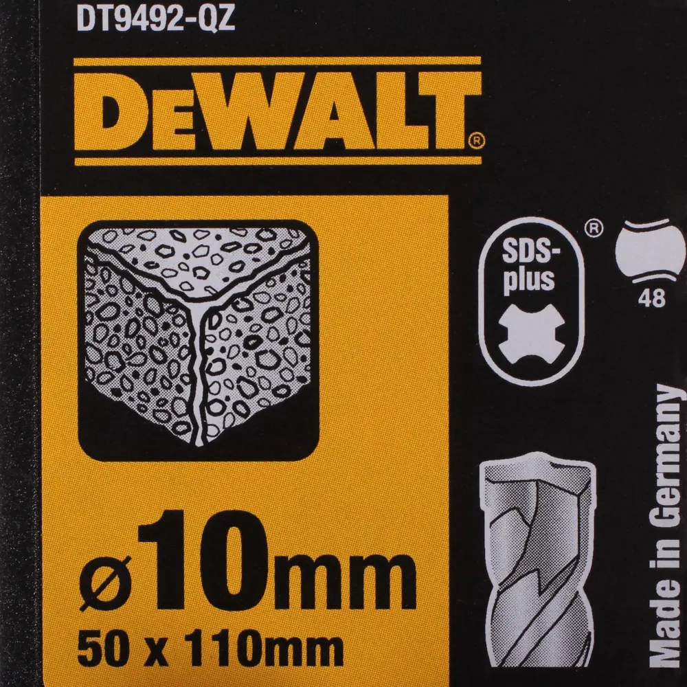 Бур по бетону SDS-plus 10х50х110 мм DeWalt DT9492 81990663 STLM-2117470  - Вид №3
