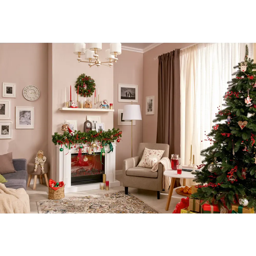 85002887 Новогоднее украшение Ветка 83x46 см цвет красный STLM-0958878 Santreyd  - Вид №7