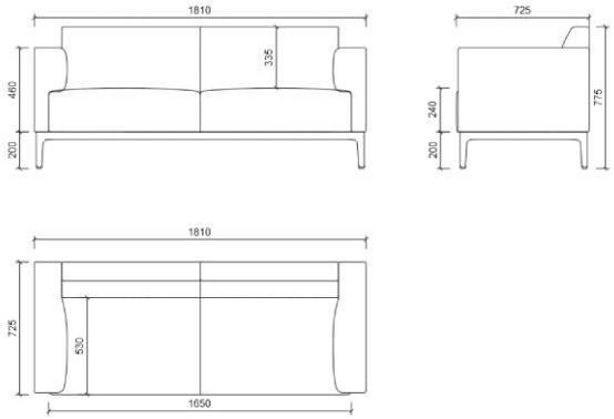 Grado Design 2-местный тканевый диван Dada cube Dad-sf-cb-2s - Вид №4