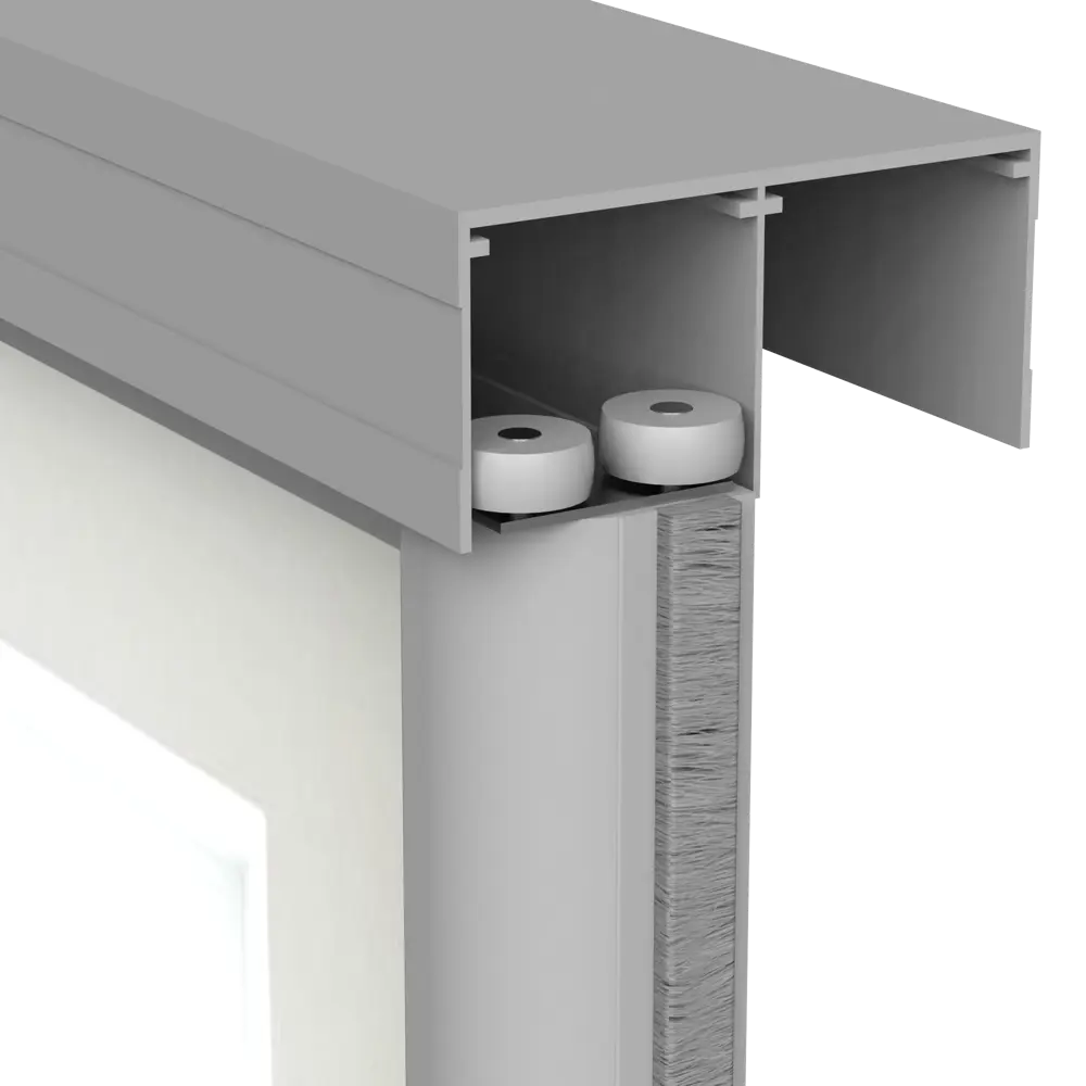 Дверь-купе KONSENSA 244.5x90.4 см с зеркалом профиль матовое серебро STLM-2173851 - Вид №3