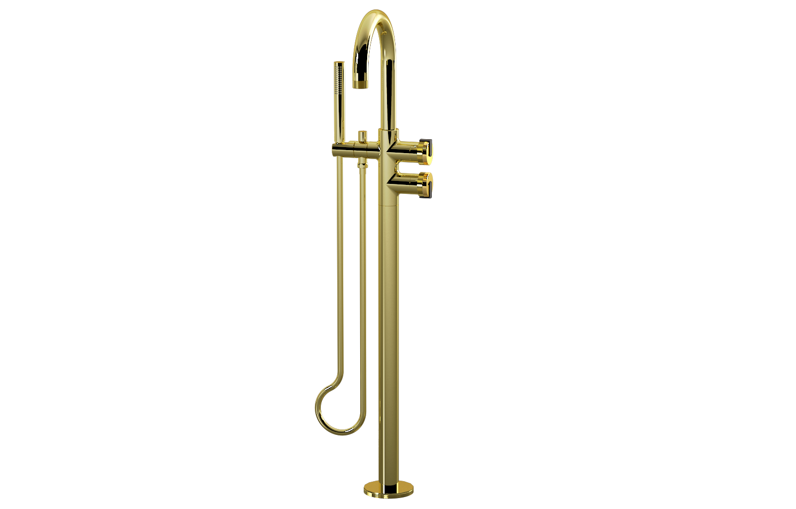 E-11554-R1AU-L1MBK-PB Смеситель напольный отдельностоящий (внешняя часть) GRAFF MOD+
