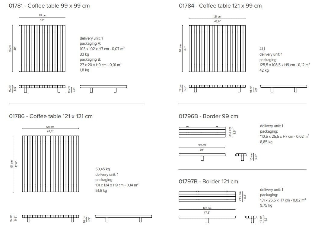 Низкий стол из тикового дерева TRIBÙ Vis à vis ARCH-00040499 - Вид №3