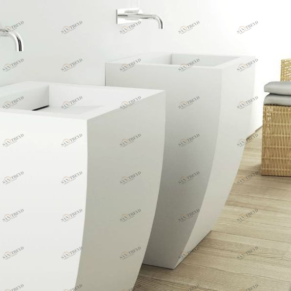 47038 Напольная раковина стоящая квадратная MOMA Design 