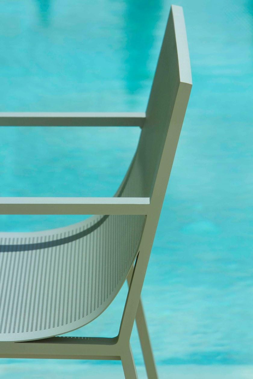 GANDIABLASCO Садовое кресло-санки из термолакированного алюминия с подлокотниками Blau sun-id-1471480 - Вид №3