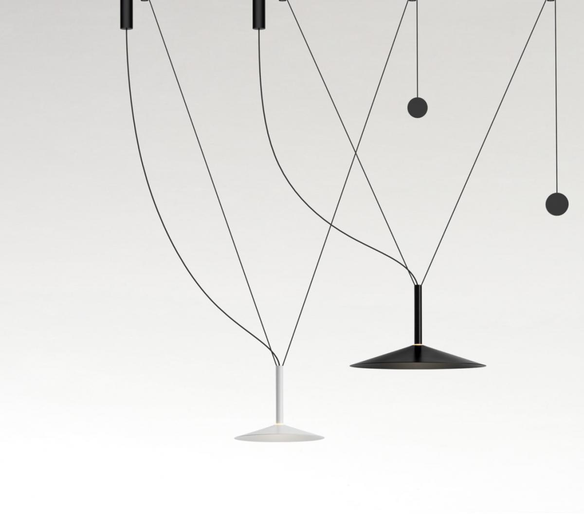 094934 Люстра Contrapeso 47 с противовесом черная Marset Milana 