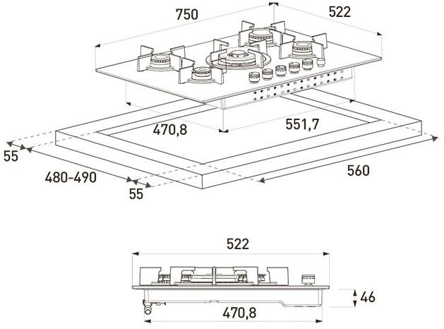 Grundig Газовая плита  7751683810  - Вид №1