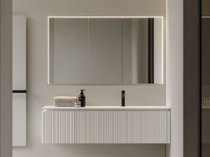 Подвесной шкаф с одной раковиной