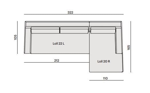 Съемный диван с полуостровом Gervasoni Loll ARCH-00082814 - Вид №6