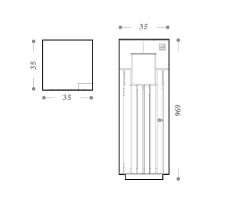Металлическая корзина для мусора DIMCAR TARGET ARCH-00110437 - Вид №3