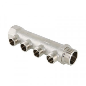 VTc.500.N.0504 Коллектор с наружной резьбой Valtec 3/4", 4 х 1/2"