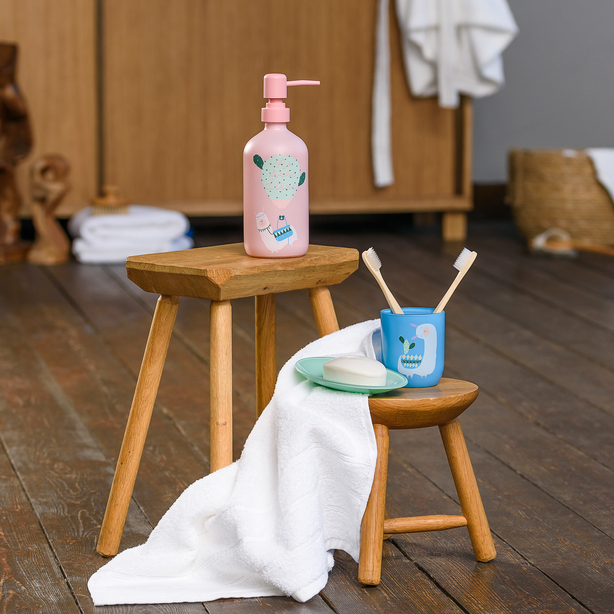 88109922 Дозатор для жидкого мыла цвет розовый Lama Santreyd - Вид №3