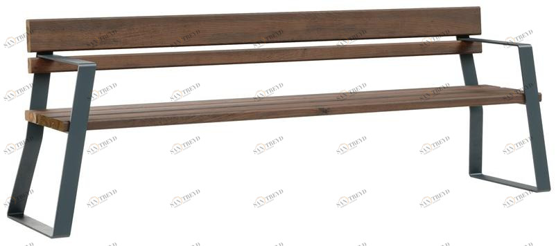 Väliala Скамья из стали и дерева со спинкой sun-id-1392149