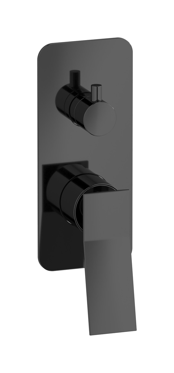 Внешние части встроенного в стену смесителя на 3 потребителя WE ARE IB wa299np Black Chrome Wave