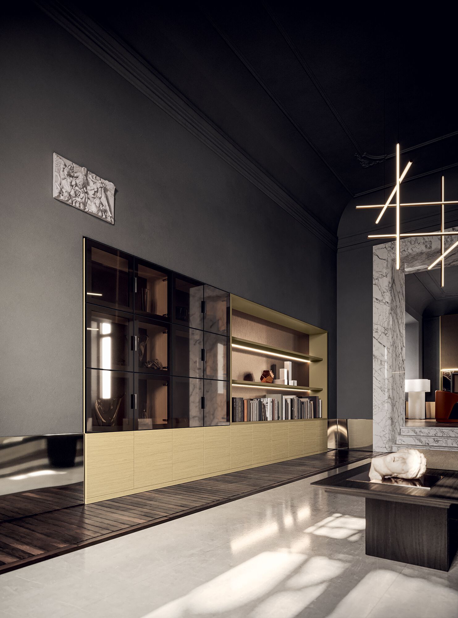 Деревянная оборудованная стена со встроенным освещением Kico Living Systems ARCH-00032283 - Вид №1