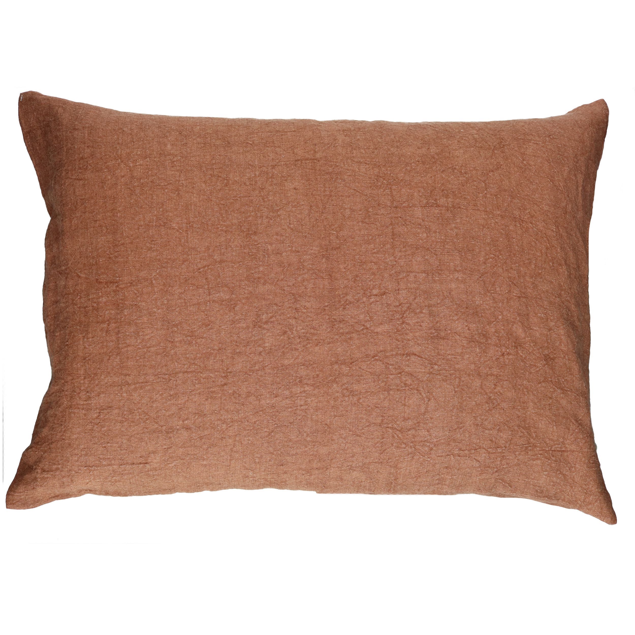 Прямоугольная однотонная льняная подушка POMAX BASICS ARCH-00153227 - Вид №12