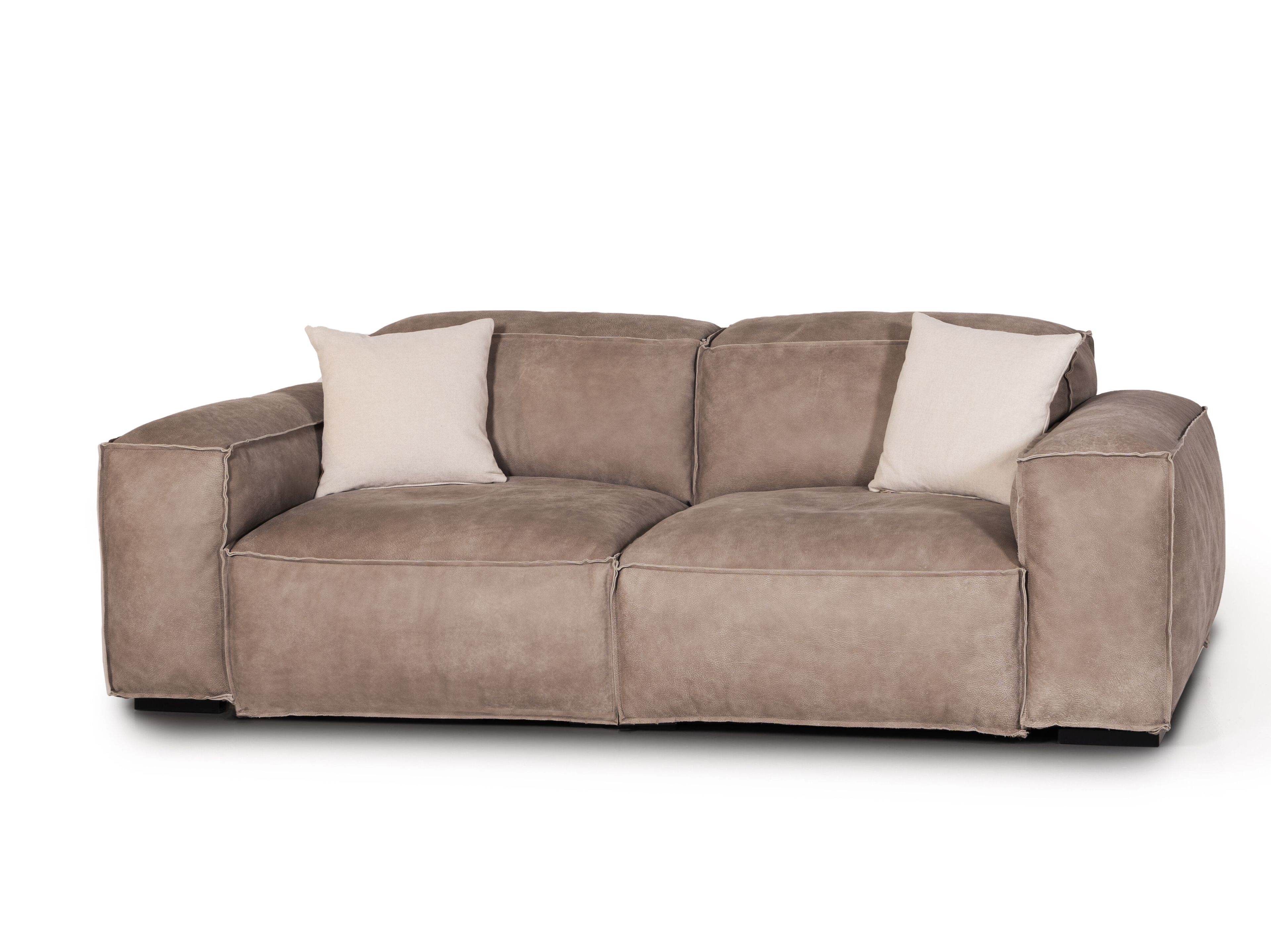 2-местный секционный диван из кожи Бронко Mantellassi 1926 Placido ARCH-00125583 - Вид №6