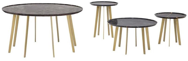 Tonin Casa Журнальный столик из мрамора с подносом  T6253  - Вид №1