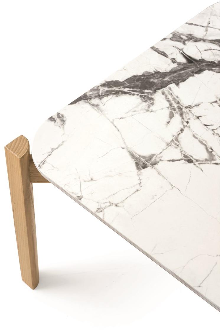 Calligaris Квадратный журнальный столик из керамики с эффектом мрамора Palette Cs5129-q - Вид №3