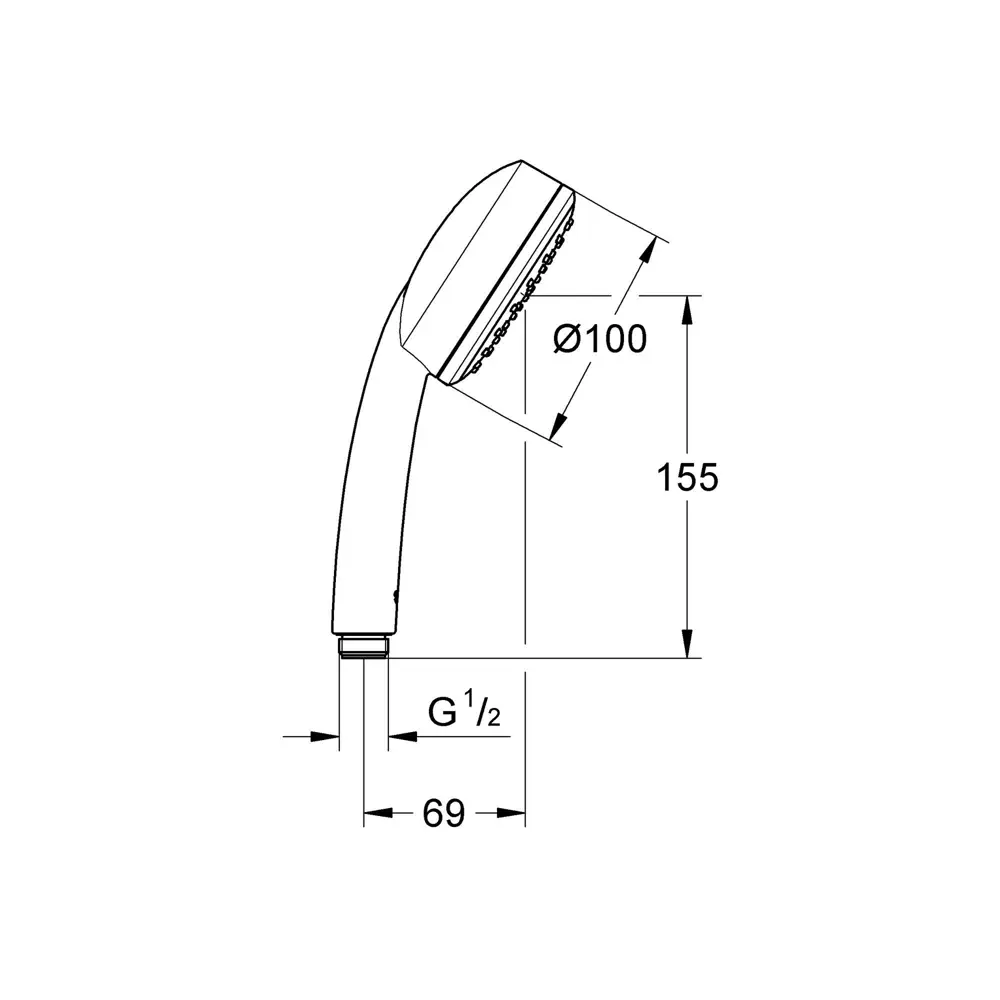 Лейка для душа Grohe Tempesta Cosmopolitan 1 режим цвет хром 81971370 STLM-2035925 - Вид №3