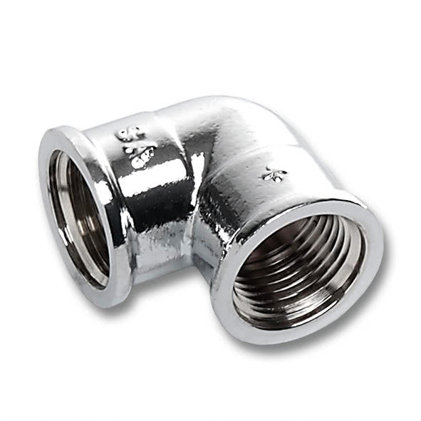 261238C SANHA 612 угол 90° ВР, хромированная латунь 3/8 мм  - Вид №1