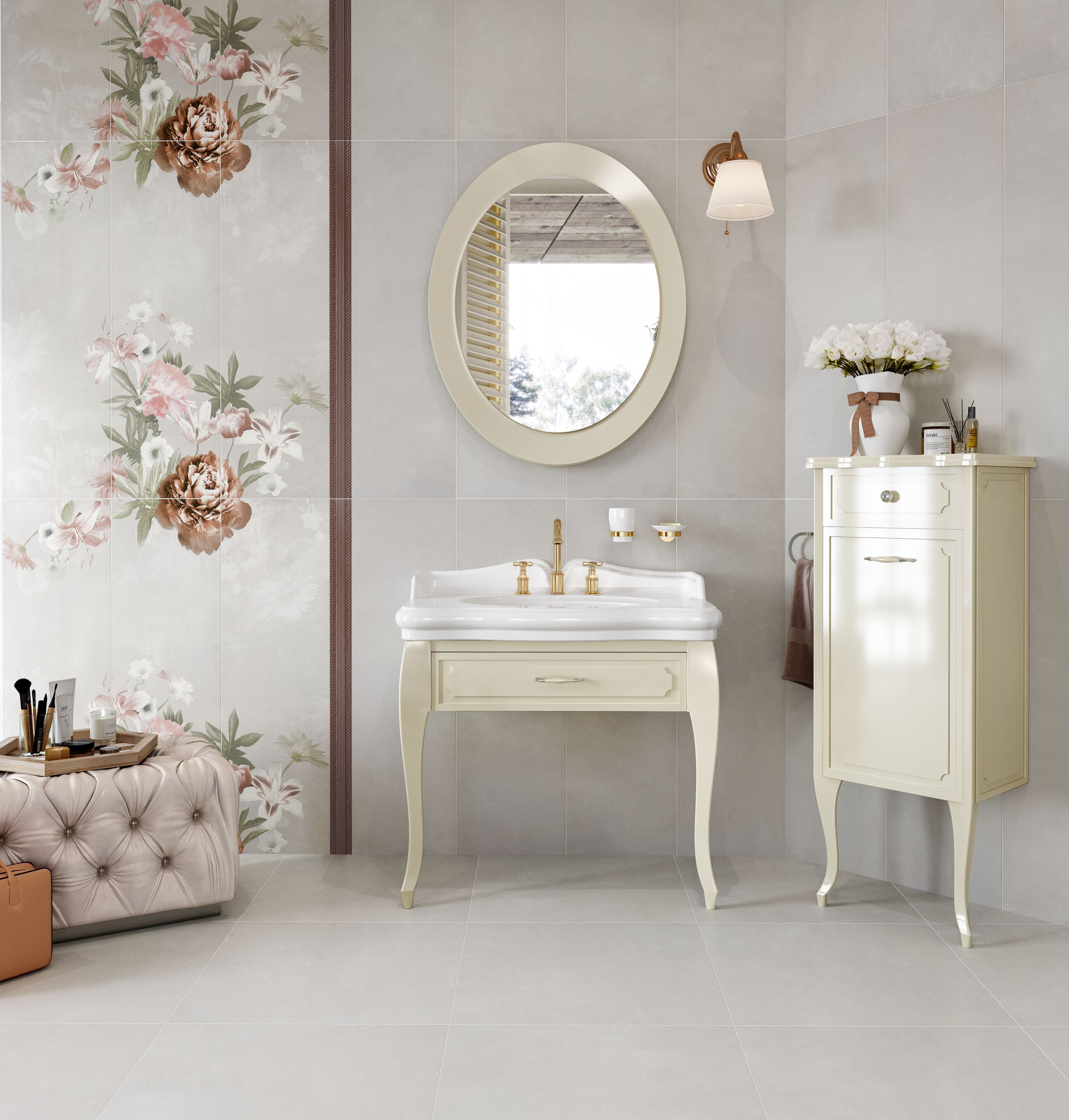 Пол / керамогранит с эффектом цемента Kaleseramik ванная комната ARCH-00146918 - Вид №1