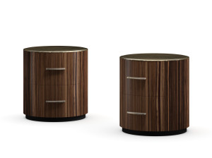 Деревянная круглая тумбочка