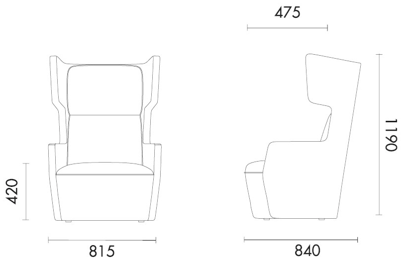 Grado Design Кресло с подлокотниками с подлокотниками Butterfly But-ch-lg-hb-nl - Вид №5