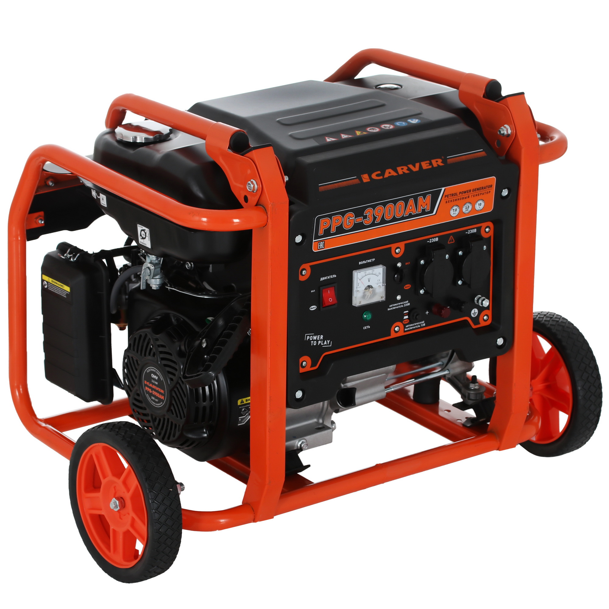 Электрогенератор   бензиновый Carver PPG-3900АM 9100266 STDN-0109562