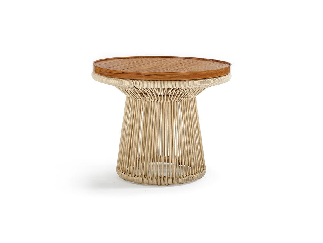 Круглый алюминиевый и деревянный садовый столик Walters курорт ARCH-00110915