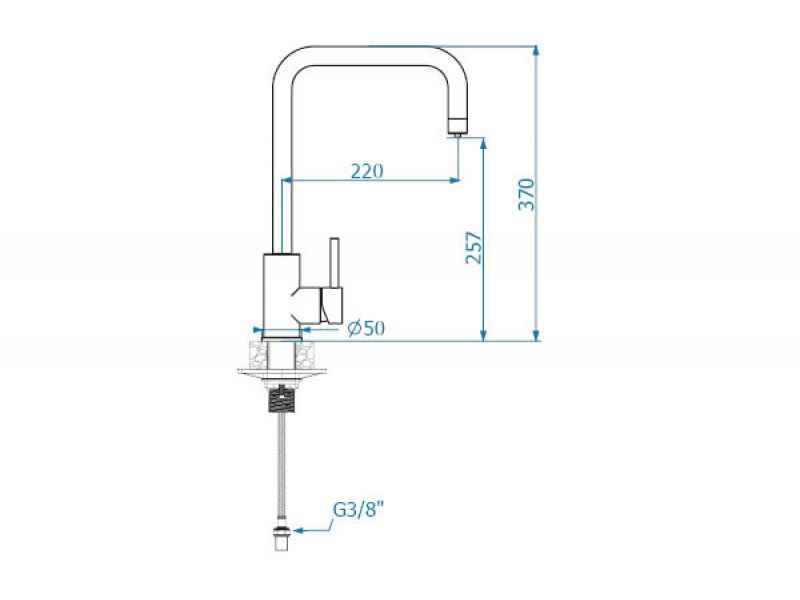 Смеситель кухонный  Alveus DUAL 1139809 - Вид №1