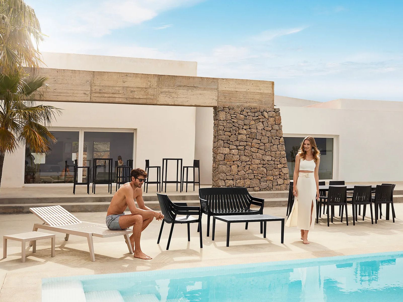 2-местный полипропиленовый садовый диван Vondom Spritz ARCH-00147635 - Вид №4