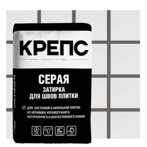 Затирка цементная Крепс цвет серый 20 кг 82631168 STLM-2008413