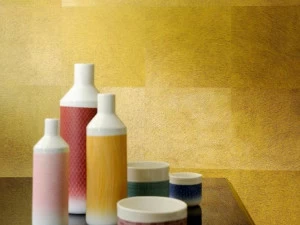 Élitis Обои в клетку с виниловым эффектом кожи Indomptée