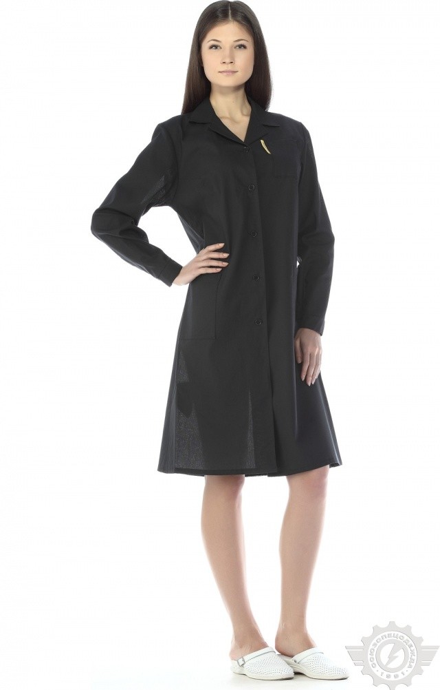 61674 Халат женский темный  Одежда для обслуживающего персонала  размер 44-46/170-176 Спецодежда  - Вид №6