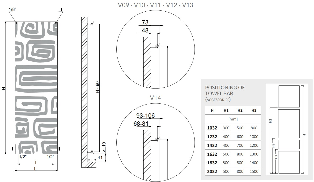 CORDIVARI Termoarredo a parete Neo design sun-id-1443712 - Вид №6