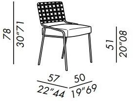 Meridiani Стул из ткани и кожи sun-id-1373339 - Вид №4