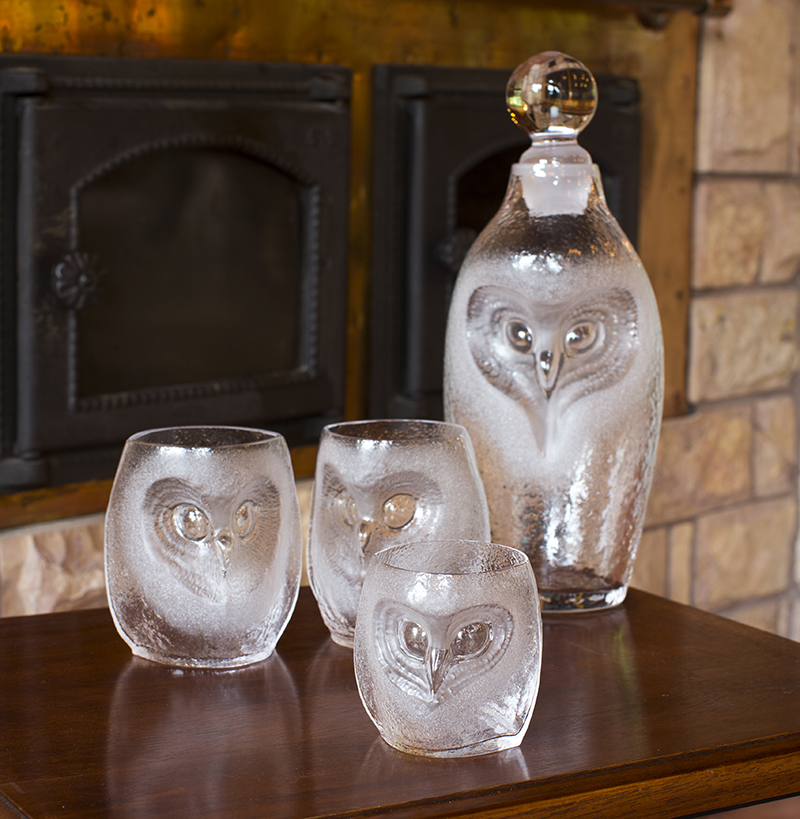 42042 Стакан из прозрачного хрусталя "Сова" (малый), 75 мм. Maleras  - Вид №1