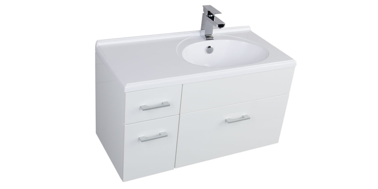 Комплект мебели Aquanet Данте 85 R белый (камерино 1 навесной шкафчик) 00164820 - Вид №3