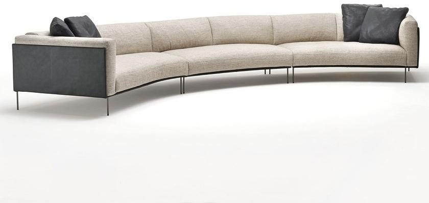 Living Divani Изогнутый диван со съемным чехлом из ткани Rod sun-id-1461115 - Вид №5