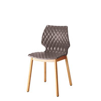 Uni 577 Стул с каркасом из древесины бука, 4 закругленные ножки. Полипропиленовая оболочка. Et al. Uni