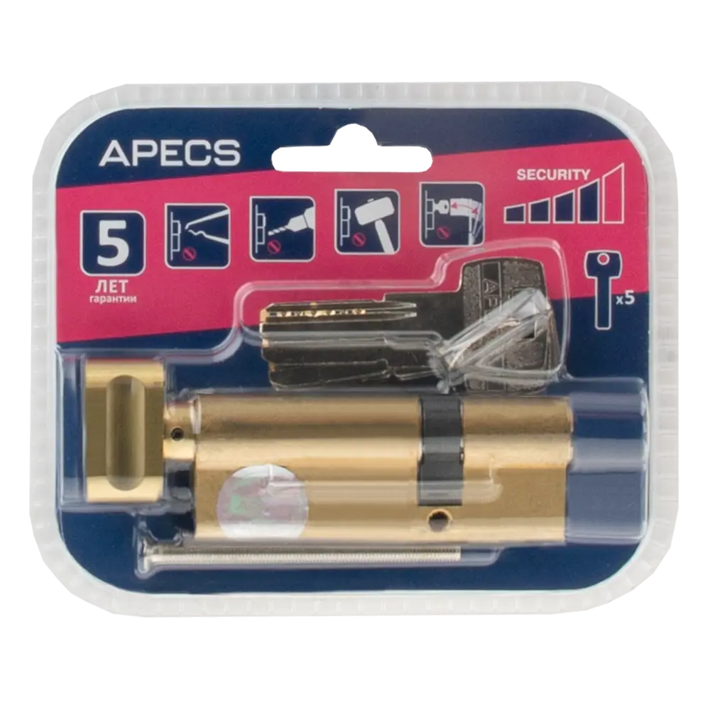 APECS Pro LM-90 Цилиндровый механизм с вертушкой для металлических дверей 84168057 SM STLM-0046670 - Вид №2