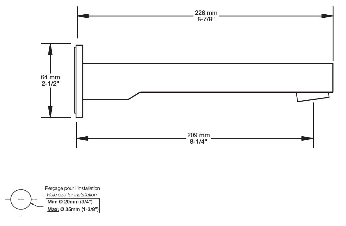 Настенный дозирующий носик для ванны BARIL BEC-0520-39 ARCH-00110246 - Вид №2